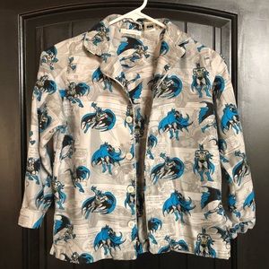 Boys Pottery Barn pajama set.